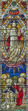 Rome - The Ascension Of The Lrod On The Windowpane Of All Saints' Anglican Church By Workroom Clayton And Hall (19. Cent.)
