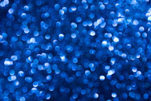 De-focused Blur Small Blue Haze Lights - Abstract Blue Background