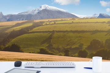 Poster - Composite image of desk 