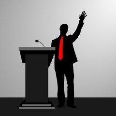 silhouette of guy speaker