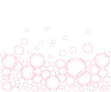 Pink Bubble Isolated Background