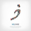 welfare people sign 3d