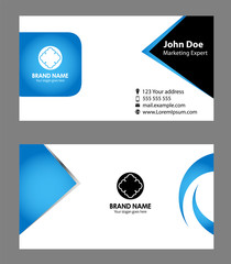 Blue business card
