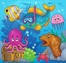 Fish Snorkel Diver Theme Image 3