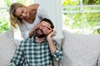 © WavebreakMediaMicro - Cheerful wife closing husband eyes from behind