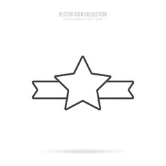 Wall Mural - awar icon vector isolated on white background. linear style.