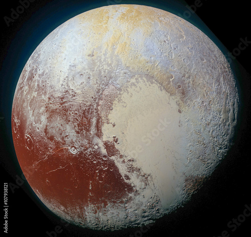 Fotomural Pluto Planet in solar system cosmic space