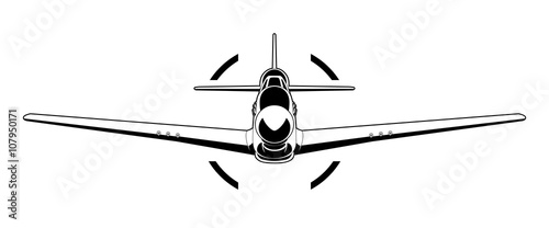 P-51 mustang front view