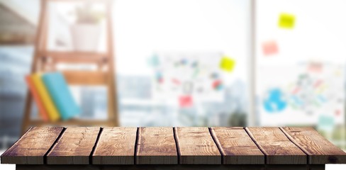 Poster - Composite image of wooden floor
