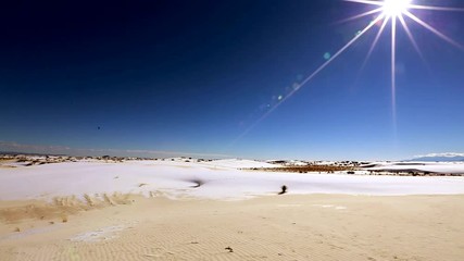 Wall Mural - white sands national park is field of white sand dunes composed of gypsum