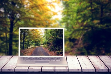 Poster - Composite image of laptop