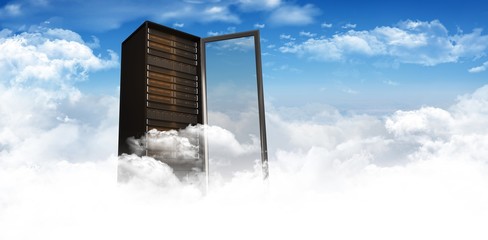 Poster - Composite image of server tower