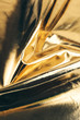 Golden leather texture close up