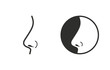 Nose  - vector icon.