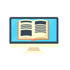 Fototapete - E-books computer vector illustration.
