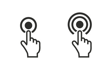 Sticker - Touch  - vector icon.