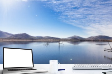 Aufkleber - composite image of desk