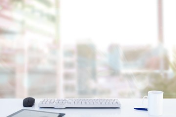 Poster - Composite image of desk 
