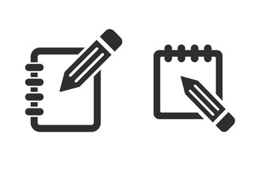 Sticker - Notepad - vector icon.