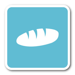 Poster - bread blue square internet flat design icon