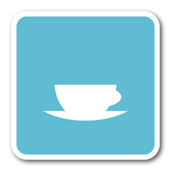 Poster - espresso blue square internet flat design icon
