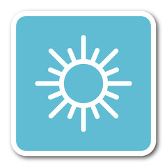 Aufkleber - sun blue square internet flat design icon