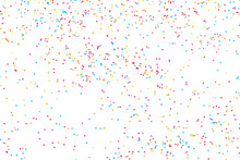 Abstract Background With Falling Confetti. Many Round Random Tiny Glitter Pieces. 
