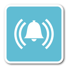 Aufkleber - alarm blue square internet flat design icon