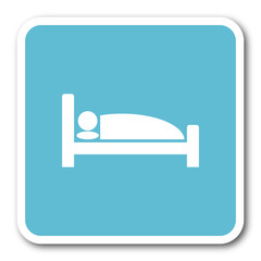 Poster - hotel blue square internet flat design icon