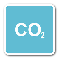Poster - carbon dioxide blue square internet flat design icon