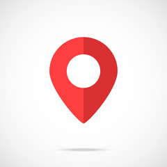 Poster - vector map pointer, map pin icon. modern flat design vector illustration