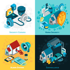 Poster - Security System Concept Icons Set 