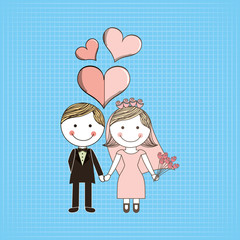 Sticker - wedding card design 