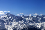 Fototapeta Góry - View on snowy mountains in nice sunny day