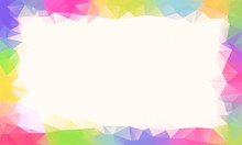 Colorful Rainbow Polygon Background Or Vector Frame