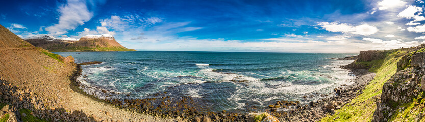 Wall Mural - Panorama of arctic sea and coastline, Iceland
