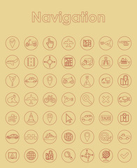 Poster - Set of navigation simple icons