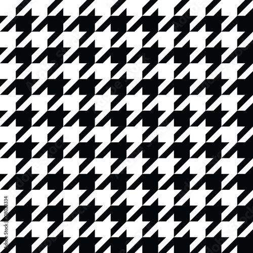 Houndstooth Pattern Black in Vector Poster Mural XXL