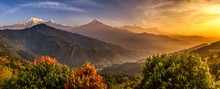 Sunrise Over Himalaya Mountains