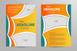 Vector flyer template design. For business brochure, leaflet or magazine cover