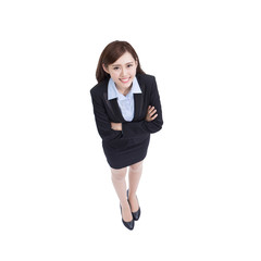 Poster - business woman crossed arms