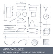 Arrows set, vector drawing