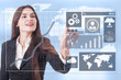 © Catalin Pop - Digital financial company presentation on futuristic transparent