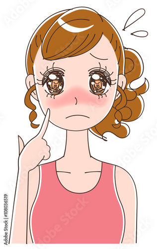 日焼けに悩む女性のイラスト Stock Vector Adobe Stock 日焼けに悩む女性のイラスト Stock Vector Adobe Stock