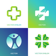 Poster - Vector set of logo design template in bright gradient colors