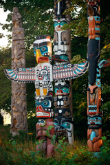 Wall Mural - Indian totem poles