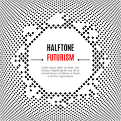 Wall Mural - Futuristic technology style halftone dot design template. Graphic minimalist cover page, fantastic design concept. Modern graphic design of the points for the posters, banners, leaflets, flyers, web