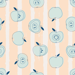 Aufkleber - seamless pattern with apples
