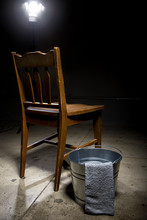 Torture Chamber With A Water Bucket For Controversial Waterboarding