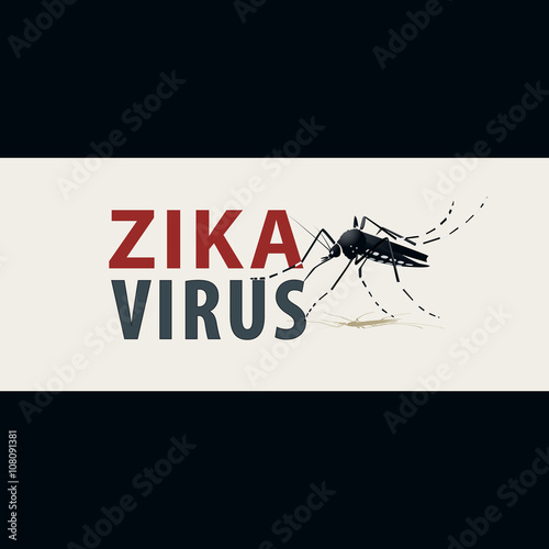 Zika virus with mosquito. Stock Vector | Adobe Stock